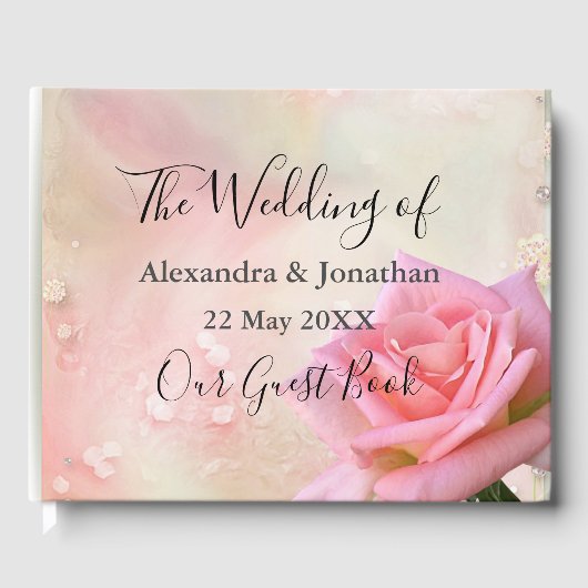 パーフェクトピンクローズ結婚ズゲストブック ゲストブック (正面)