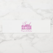 パーフェクトピンク、グラムグリッター、スウィート16 ペットボトルラベル (シングルラベル)