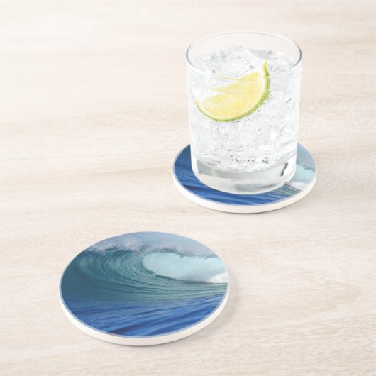 パーフェクトブルー海サーフィン波 コースター (側面)