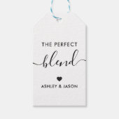 パーフェクトブレンドコーヒーギフトラベル、結婚クラフト ギフトタグ (正面)
