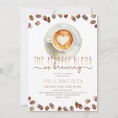 パーフェクトブレンドベビーシャワー招待状 | コーヒーテーマ 招待状 (正面)