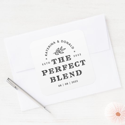 パーフェクトブレンド結婚のスクエアステッカー スクエアシール (封筒)