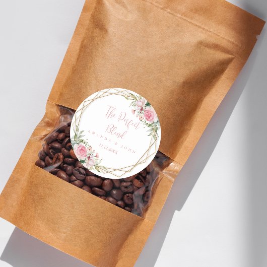 パーフェクトブレンド結婚フラワーズコーヒー ラウンドシール