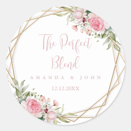 パーフェクトブレンド結婚フラワーズコーヒー ラウンドシール (正面)