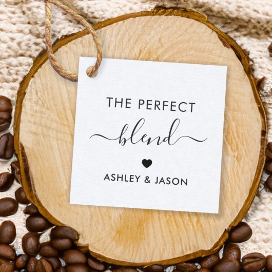 パーフェクトブレンド コーヒー ギフトタグ ウェディング クラフト フェイバータグ