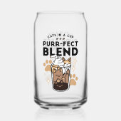パーフェクトブレンド:ペット愛好家のための猫とコーヒーアート ガラス缶 (正面)