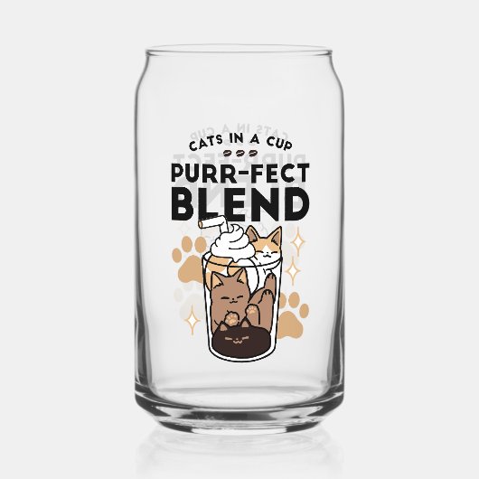 パーフェクトブレンド:ペット愛好家のための猫とコーヒーアート ガラス缶 (裏面)
