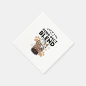 パーフェクトブレンド：ペット愛好家のための猫とコーヒーアート スタンダードカクテルナプキン (角)