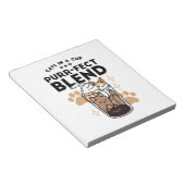 パーフェクトブレンド:ペット愛好家のための猫とコーヒーアート ノートパッド (アングル)