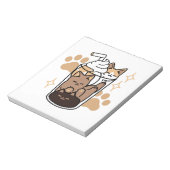 パーフェクトブレンド：ペット愛好家のための猫とコーヒーアート ノートパッド (回転)