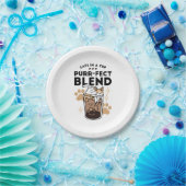 パーフェクトブレンド:ペット愛好家のための猫とコーヒーアート ペーパープレート (パーティー)