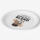 パーフェクトブレンド:ペット愛好家のための猫とコーヒーアート ペーパープレート (アングル)