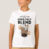 パーフェクトブレンド：ペット愛好家のための猫とコーヒーアート Tシャツ (正面)