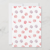 パーフェクトプリンセスピンクキャットガール誕生日 招待状 (裏面)