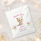 パーフェクトベビーガール子猫ベビーシャワー好意バッグ フェイバーバッグ (クリップ留めされた状態)