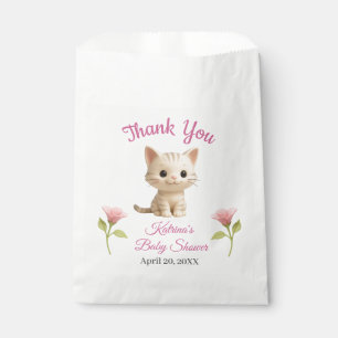 パーフェクトベビーガール子猫ベビーシャワー好意バッグ フェイバーバッグ