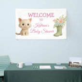 パーフェクトベビーガール子猫ベビーシャワー 横断幕 (トレードショー)