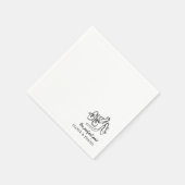 パーフェクトペアお洒落 – シックイラストレーション結婚ズ スタンダードカクテルナプキン (角)