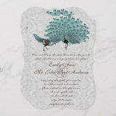 パーフェクトペアアクアグレーピーコックメタリックエレガンス 招待状 (正面/裏面)