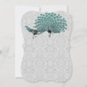 パーフェクトペアアクアグレーピーコックメタリックエレガンス 招待状 (裏面)