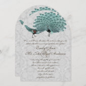 パーフェクトペアアクアグレーピーコックメタリックエレガンス 招待状 (正面/裏面)