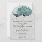 パーフェクトペアアクアグレーピーコックメタリックエレガンス 招待状 (正面)