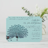 パーフェクトペアアクアシルバーピーコックメタリックエレガンス 招待状 (スタンド正面)