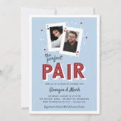 パーフェクトペアカジノテーマカップルシャワー 招待状 (正面)