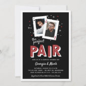 パーフェクトペアカジノテーマカップルシャワー 招待状 (正面)