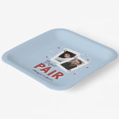 パーフェクトペアカジノテーマカップルフォト ペーパープレート (傾斜あり)