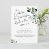 パーフェクトペアカップルシャワー招待状 – 緑 招待状 (スタンド正面)