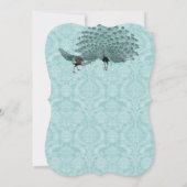 パーフェクトペアシーブルーダムクピーコックエレガンス 招待状 (裏面)