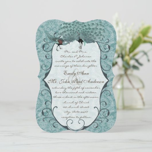 パーフェクトペアシーブルーダムクピーコックエレガンス 招待状 (スタンド正面)