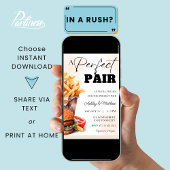 パーフェクトペアバーガー＆フライポテト カップル 混合シャワー 招待状