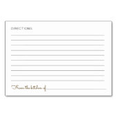 パーフェクトペアパーズブライダルシャワーレシピカード テーブルナンバー (裏面)