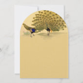 パーフェクトペアピーコックイエローエレガンス 招待状 (裏面)