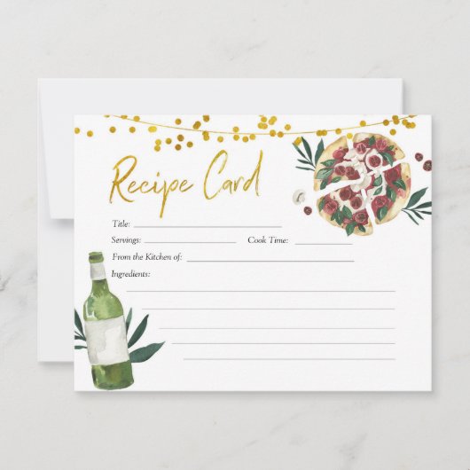 パーフェクトペアブライダルシャワーレシピカード 招待状 (正面)