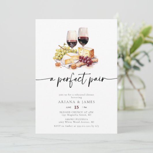パーフェクトペアワインチーズリハーサルディナー 招待状 (スタンド正面)