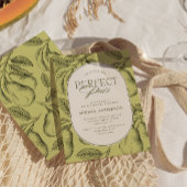 パーフェクトペアヴィンテージ梨ブライダルシャワー 招待状