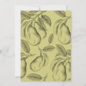 パーフェクトペアヴィンテージ梨ブライダルシャワー 招待状 (裏面)