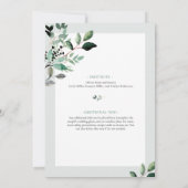 パーフェクトペア カップルシャワー 招待状 - グリーン (裏面)