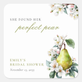 パーフェクトペア フローラル ブライダルシャワー スクエアシール