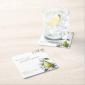 パーフェクトペア フローラル ブライダルシャワー スクエアペーパーコースター (インサイチュ)