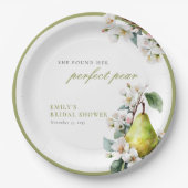 パーフェクトペア フローラル ブライダルシャワー ペーパープレート (正面)