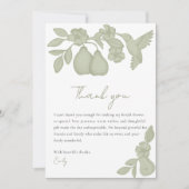 パーフェクトペア ブライダルシャワー | サテングリーン サンキューカード (正面)