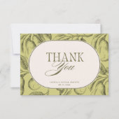 パーフェクトペア ヴィンテージ パール ブライダルシャワー サンキューカード (正面)