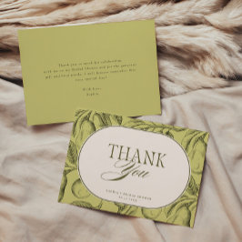 パーフェクトペア ヴィンテージ パール ブライダルシャワー サンキューカード