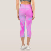 パーフェクトホットピンク&ライトブルーバラ詳細 カプリレギンス (裏面)