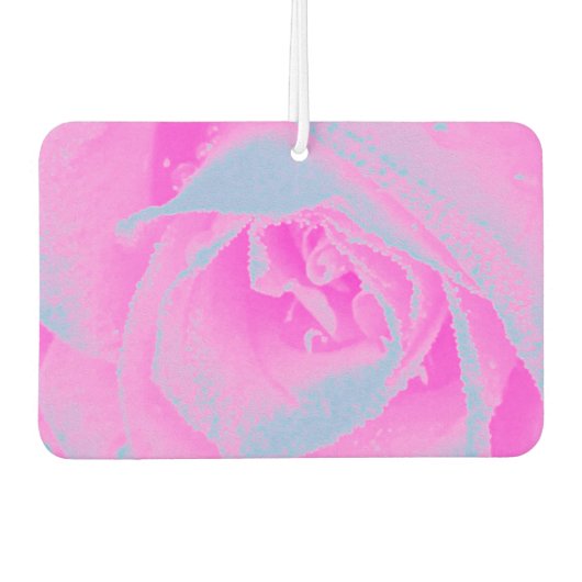 パーフェクトホットピンク&ライトブルーバラ詳細 カーエアーフレッシュナー (正面)