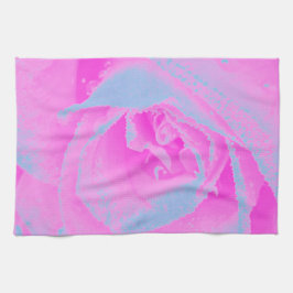 パーフェクトホットピンク&ライトブルーバラ詳細 キッチンタオル